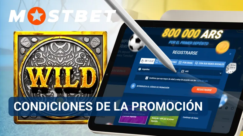 Lista con los requisitos principales de la promoción 30 free spins en MostBet Argentina.