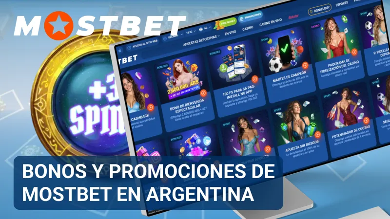 Promociones activas de MostBet Argentina con bonos para casino y apuestas deportivas.