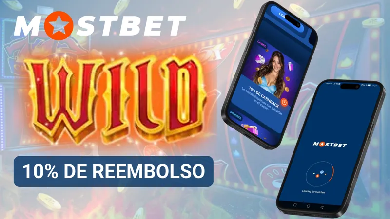 Bono de reembolso del 10% en MostBet aplicado a apuestas y juegos seleccionados.