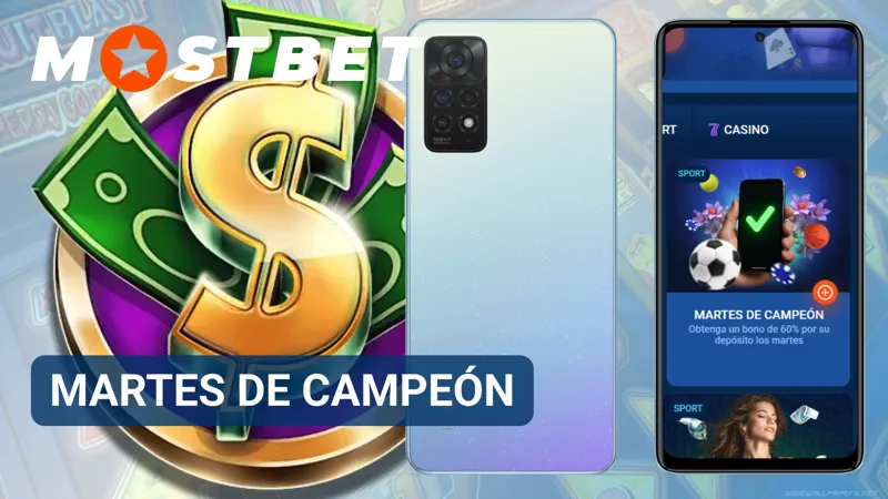 Promoción Martes de Campeón en MostBet con premios y bonos especiales.