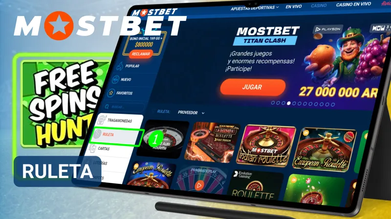 Mesa de ruleta online en Mostbet con apuestas digitales y resultados en vivo.