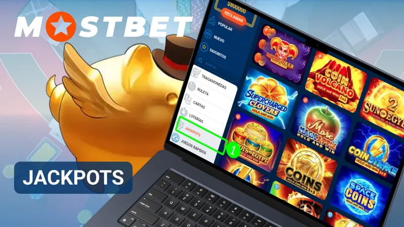 Juegos con jackpot en Mostbet mostrando premios progresivos y grandes ganancias.