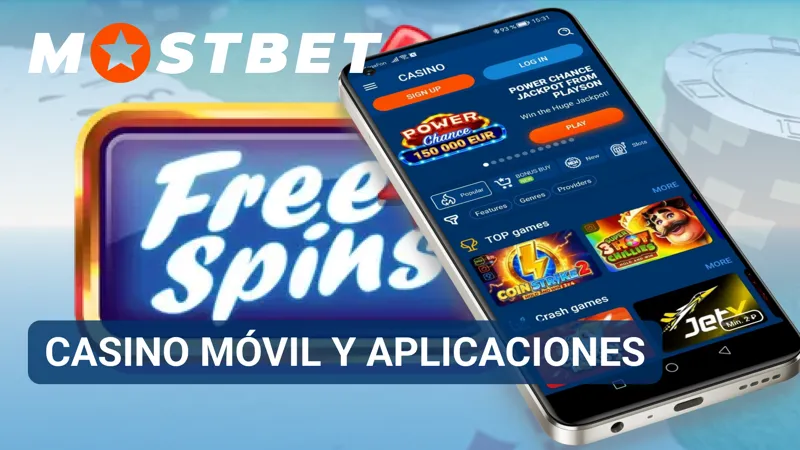 Casino móvil de MostBet funcionando desde aplicación y navegador en smartphone.