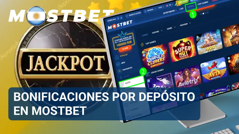 Oferta de bonificación por depósito destacada en la página de promociones de MostBet.