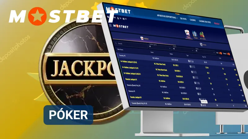 Mesa virtual de póker en Mostbet con cartas digitales y jugadores online.