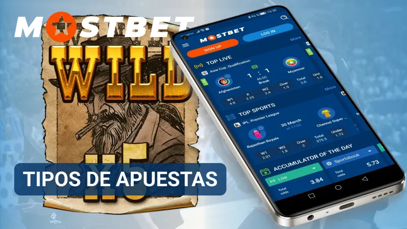 Diferentes tipos de apuestas deportivas disponibles en la plataforma de Mostbet.