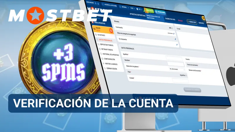 Usuario completando la verificación de identidad en la plataforma de Mostbet Argentina.