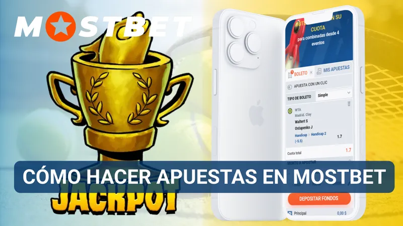 Usuario realizando una apuesta en Mostbet desde la interfaz principal del sitio.