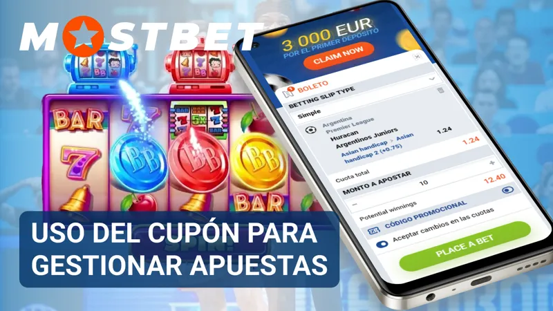 Cupón de apuestas de MostBet con selección de eventos y cálculo automático de cuotas.