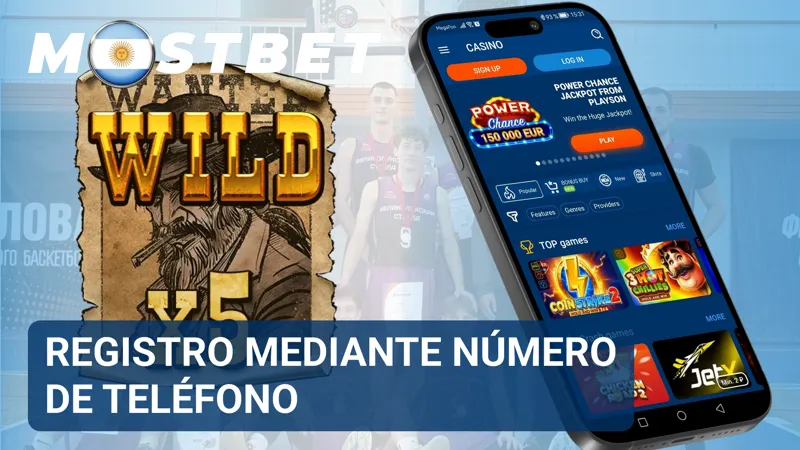 Un usuario introduce su número de teléfono en el formulario de registro de MostBet.