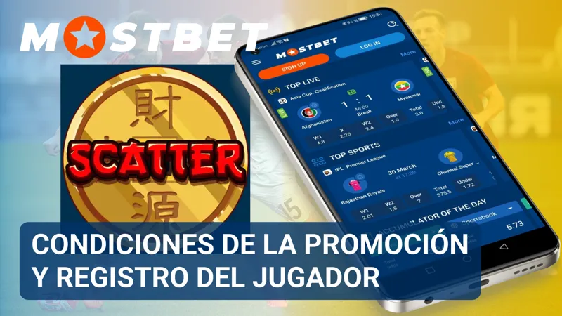 Documento con las reglas de la promoción junto al formulario de registro de MostBet Argentina.